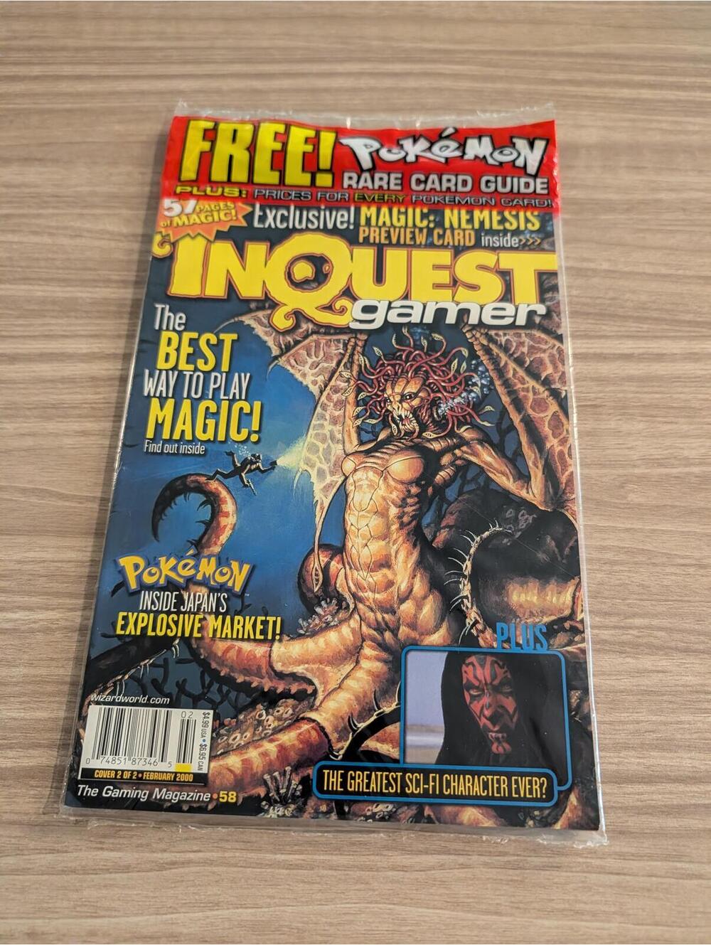 InQuest Gamer Magazine Issue 58 with Magic Nemesis Preview and Pokemon Rare Card